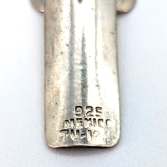 Taxco Modernist Geometric Sterling Silver Dangly Earrings Made in Mexico - Picture 10 of 10